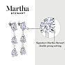 Martha Stewart 3 Carat Pear Shape Lab Grown Diamond Drop Earrings In 14 Karat Yellow Gold Image-3