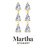 Martha Stewart 3 Carat Pear Shape Lab Grown Diamond Drop Earrings In 14 Karat Yellow Gold Image-6