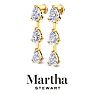 Martha Stewart 3 Carat Pear Shape Lab Grown Diamond Drop Earrings In 14 Karat Yellow Gold Image-8