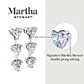 Martha Stewart 3 Carat Heart Shape Lab Grown Diamond Drop Earrings In 14 Karat White Gold Image-3