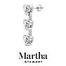 Martha Stewart 3 Carat Heart Shape Lab Grown Diamond Drop Earrings In 14 Karat White Gold Image-7