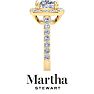 Martha Stewart 4 Carat Cushion Cut Lab Grown Diamond Halo Engagement Ring In 14K Yellow Gold Image-9