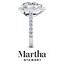Martha Stewart 4 Carat Pear Shape Lab Grown Diamond Halo Engagement Ring In 14K White Gold Image-9