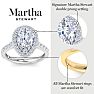 Martha Stewart 4 Carat Pear Shape Lab Grown Diamond Halo Engagement Ring In 14K Yellow Gold Image-3