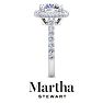 Martha Stewart 4 Carat Cushion Cut Lab Grown Diamond Hidden Halo Engagement Ring In 14K White Gold Image-9
