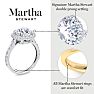 Martha Stewart 4 Carat Round Lab Grown Diamond Hidden Halo Engagement Ring In 14K White Gold Image-3