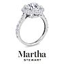 Martha Stewart 4 Carat Round Lab Grown Diamond Hidden Halo Engagement Ring In 14K White Gold Image-7