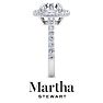 Martha Stewart 4 Carat Round Lab Grown Diamond Hidden Halo Engagement Ring In 14K White Gold Image-9