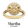 Martha Stewart 4 Carat Round Lab Grown Diamond Hidden Halo Engagement Ring In 14K Yellow Gold Image-2