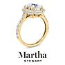 Martha Stewart 4 Carat Oval Shape Lab Grown Diamond Hidden Halo Engagement Ring In 14K Yellow Gold Image-7