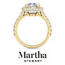 Martha Stewart 4 Carat Oval Shape Lab Grown Diamond Hidden Halo Engagement Ring In 14K Yellow Gold Image-8