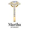 Martha Stewart 4 Carat Oval Shape Lab Grown Diamond Hidden Halo Engagement Ring In 14K Yellow Gold Image-9