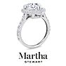 Martha Stewart 4 Carat Heart Shape Lab Grown Diamond Hidden Halo Engagement Ring In 14K White Gold Image-7