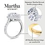 Martha Stewart 4 Carat Heart Shape Lab Grown Diamond Hidden Halo Engagement Ring In 14K Yellow Gold Image-3