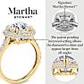 Martha Stewart 4 Carat Heart Shape Lab Grown Diamond Hidden Halo Engagement Ring In 14K Yellow Gold Image-4