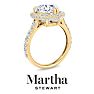 Martha Stewart 4 Carat Heart Shape Lab Grown Diamond Hidden Halo Engagement Ring In 14K Yellow Gold Image-7