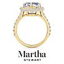 Martha Stewart 4 Carat Heart Shape Lab Grown Diamond Hidden Halo Engagement Ring In 14K Yellow Gold Image-8
