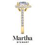 Martha Stewart 4 Carat Heart Shape Lab Grown Diamond Hidden Halo Engagement Ring In 14K Yellow Gold Image-9