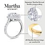 Martha Stewart 4 Carat Marquise Shape Lab Grown Diamond Hidden Halo Engagement Ring In 14K White Gold Image-3