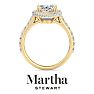 Martha Stewart 4 Carat Marquise Shape Lab Grown Diamond Hidden Halo Engagement Ring In 14K Yellow Gold Image-8