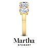 Martha Stewart 3 Carat Oval Shape Lab Grown Diamond Five Stone Engagement Ring In 14K Yellow Gold Image-8