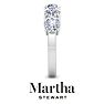 Martha Stewart 3 Carat Round Lab Grown Diamond Five Stone Engagement Ring In 14K White Gold Image-8