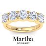 Martha Stewart 3 Carat Round Lab Grown Diamond Five Stone Engagement Ring In 14K Yellow Gold Image-1