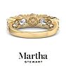 Martha Stewart 3 Carat Round Lab Grown Diamond Five Stone Engagement Ring In 14K Yellow Gold Image-2