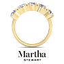 Martha Stewart 3 Carat Round Lab Grown Diamond Five Stone Engagement Ring In 14K Yellow Gold Image-7