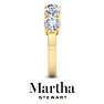 Martha Stewart 3 Carat Round Lab Grown Diamond Five Stone Engagement Ring In 14K Yellow Gold Image-8