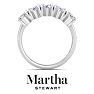 Martha Stewart 3 Carat Marquise Shape Lab Grown Diamond Five Stone Engagement Ring In 14K White Gold Image-7
