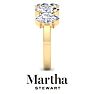 Martha Stewart 3 Carat Marquise Shape Lab Grown Diamond Five Stone Engagement Ring In 14K Yellow Gold Image-8