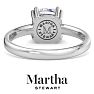 Martha Stewart 2 Carat Cushion Cut Lab Grown Diamond Solitaire Engagement Ring In 14K White Gold Image-2