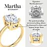 Martha Stewart 2 Carat Cushion Cut Lab Grown Diamond Solitaire Engagement Ring In 14K White Gold Image-4