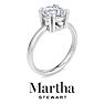 Martha Stewart 2 Carat Cushion Cut Lab Grown Diamond Solitaire Engagement Ring In 14K White Gold Image-7