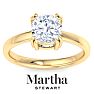Martha Stewart 2 Carat Cushion Cut Lab Grown Diamond Solitaire Engagement Ring In 14K Yellow Gold Image-1