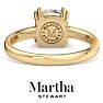 Martha Stewart 2 Carat Cushion Cut Lab Grown Diamond Solitaire Engagement Ring In 14K Yellow Gold Image-2