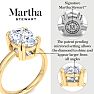 Martha Stewart 2 Carat Cushion Cut Lab Grown Diamond Solitaire Engagement Ring In 14K Yellow Gold Image-4