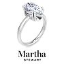 Martha Stewart 2 Carat Marquise Shape Lab Grown Diamond Solitaire Engagement Ring In 14K White Gold Image-7