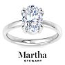 Martha Stewart 2 Carat Oval Shape Lab Grown Diamond Solitaire Engagement Ring In 14K White Gold Image-1