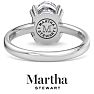 Martha Stewart 2 Carat Oval Shape Lab Grown Diamond Solitaire Engagement Ring In 14K White Gold Image-2