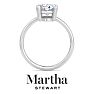 Martha Stewart 2 Carat Oval Shape Lab Grown Diamond Solitaire Engagement Ring In 14K White Gold Image-8