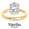 Martha Stewart 2 Carat Oval Shape Lab Grown Diamond Solitaire Engagement Ring In 14K Yellow Gold Image-1