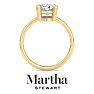 Martha Stewart 2 Carat Oval Shape Lab Grown Diamond Solitaire Engagement Ring In 14K Yellow Gold Image-8