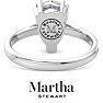Martha Stewart 2 Carat Pear Shape Lab Grown Diamond Solitaire Engagement Ring In 14K White Gold Image-2