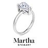 Martha Stewart 2 Carat Pear Shape Lab Grown Diamond Solitaire Engagement Ring In 14K White Gold Image-7
