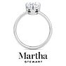 Martha Stewart 2 Carat Pear Shape Lab Grown Diamond Solitaire Engagement Ring In 14K White Gold Image-8