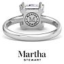 Martha Stewart 2 Carat Princess Cut Lab Grown Diamond Solitaire Engagement Ring In 14K White Gold Image-2