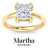 Martha Stewart 2 Carat Princess Cut Lab Grown Diamond Solitaire Engagement Ring In 14K Yellow Gold Image-1