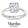 Martha Stewart 2 Carat Round Shape Lab Grown Diamond Solitaire Engagement Ring In 14K White Gold Image-1